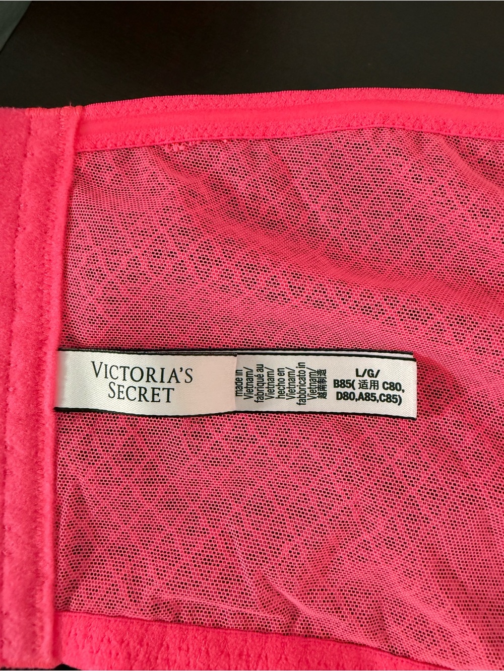 Victoria's Secret Hot Pink Lace Bustier Bralette - Picture 3 of 5